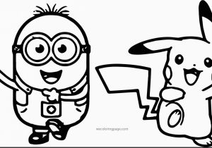 Cute Pikachu Coloring Pages Bob and Minions Coloring Page Minion