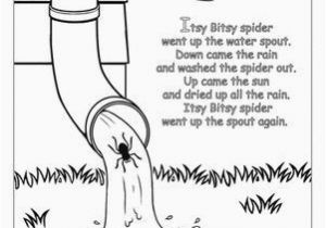 Cute Spider Coloring Pages the Itsy Bitsy Spider Rhyme Coloring Page Bitsy