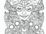 Cute Sugar Skull Coloring Pages Cool Sugar Skull Coloring Pages Ideas