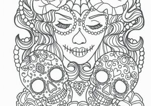 Cute Sugar Skull Coloring Pages Cool Sugar Skull Coloring Pages Ideas