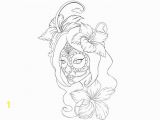 Cute Sugar Skull Coloring Pages Sugar Skull Girl Coloring Sheet for Dia De Los Muertos