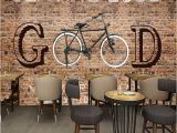 Cycling Wall Murals Custom Any Size Murals Wallpaper 3d Brick Bicycle Wall