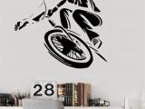 Cycling Wall Murals Vinyl Wall Decal Bmx Bike Cyclist Teen Room Art Urban Style Stickers