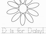 Daisy Petal Coloring Pages D is for Daisy Worksheet Twisty Noodle