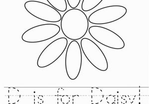 Daisy Petal Coloring Pages D is for Daisy Worksheet Twisty Noodle