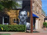 Dallas Mural Artists Street Mural Of Lee Harvey Oswald In the Bishop Arts District Bild