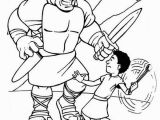 David and Goliath Coloring Page 20 Jonathan Und David Malvorlagen