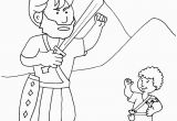 David and Goliath Coloring Page Free Goliath and David the Good Guy Kidmin