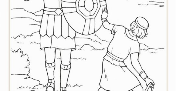 David and Goliath Coloring Page Lds Coloring Pages