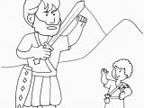 David and Goliath Coloring Pages Printable Goliath and David the Good Guy Kidmin