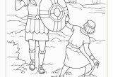 David and Goliath Coloring Pages with Story Coloring Pages