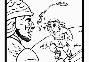 David and Goliath Printable Coloring Pages David and Goliath