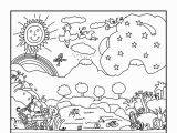 Day 6 Creation Coloring Page Creation Coloring Pages for Preschoolers