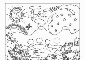 Day 6 Creation Coloring Page Creation Coloring Pages for Preschoolers