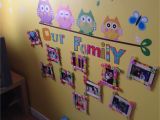 Daycare Wall Murals Family Photos Wall at Daycare so the Kids Can See their Family All