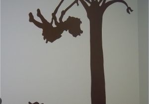 Daycare Wall Murals Silhouette Of Child Swinging In Church Nursery