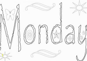 Days Of the Week Coloring Pages Best Days the Week Coloring Pages and