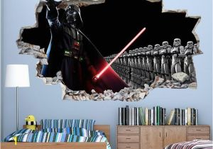 Death Star Wall Mural Cool Star Wars Boys Bedroom Decal Vinyl Wall Sticker Q046