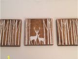 Deer Hunting Wall Murals 3 Piece Rustic Hunting Man Cave Wall Art Mural with Deer and