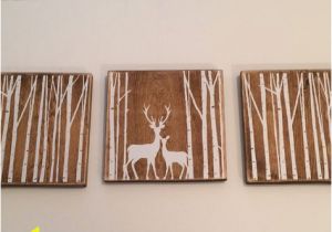 Deer Hunting Wall Murals 3 Piece Rustic Hunting Man Cave Wall Art Mural with Deer and