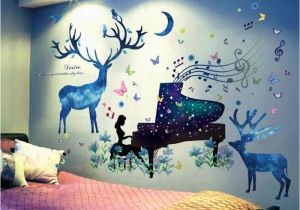 Deer Wall Mural Decals Detail Feedback Questions About 3d Effect forest Deer Wall