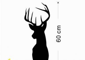 Deer Wildlife Wall Mural Zooyoo Fashion Designed Deer Shaped Removed Vinyl Blackboard Wall Sticker Black Color Deer Shaped Animal Wall Sticker House Decoration Wall