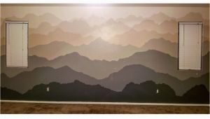 Desert Scene Wall Mural Hand Painted Wall Mural Of Gra Nt Mountain Ranges Done In