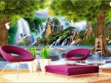 Design Your Own Mural 3d Wallpaper Custom Non Woven Mural Water the Tree Crane