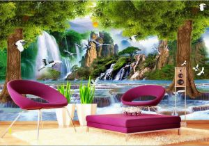 Design Your Own Mural 3d Wallpaper Custom Non Woven Mural Water the Tree Crane