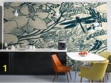 Designer Wall Murals Uk Blue Insect Pattern Wall Mural Wall Designs