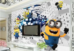 Despicable Me Wall Mural 3d Minions Wallpaper Cartoon Despicable Me Wall Mural