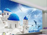 Despicable Me Wall Mural Großhandel 3d Room Wallpaper Benutzerdefinierte Fototapete Liebe Meer Nacht Delphin Möwen Bild Dekor Malerei 3d Wandbilder Wallpaper Für Wände 3 D Von