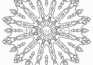 Detailed Snowflake Coloring Pages Delicate Snowflake Adult Coloring Book Page Stock Vector