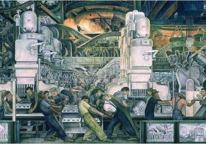 Detroit Industry Mural north Wall 10 Most Famous Works by Diego Rivera