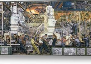 Detroit Industry Mural north Wall Detroit Industry north Wall Canvas Print Canvas Art by Die…