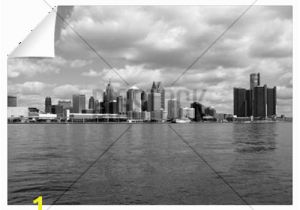 Detroit Skyline Wall Mural Detroit Skyline Bw Wall Decal Motivation Art for Fice