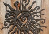 Dia Wall Murals Rustic Sun Indoor Outdoor Wall Decor 30" Recycled Steel Custom Sun