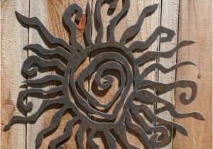 Dia Wall Murals Rustic Sun Indoor Outdoor Wall Decor 30" Recycled Steel Custom Sun