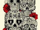 Dia Wall Murals Sugar Skull Art Sugar Skull Collage Dictionary Art Print Wall