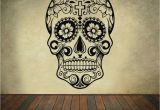 Dia Wall Murals Sugar Skull Wall Decal Mexican Dia De Los Muertos Vinyl Removable