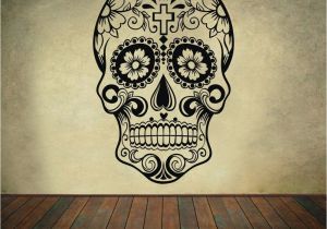 Dia Wall Murals Sugar Skull Wall Decal Mexican Dia De Los Muertos Vinyl Removable