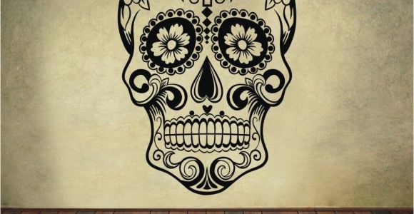 Dia Wall Murals Sugar Skull Wall Decal Mexican Dia De Los Muertos Vinyl Removable