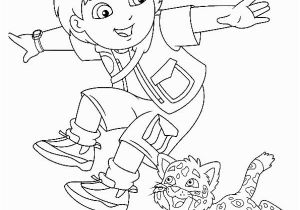 Diego and Baby Jaguar Coloring Pages Diego and His Adorable Pet Baby Jaguar In Go Diego Go Coloring Page