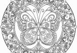Difficult Mandala Coloring Pages Printable butterfly Mandala Design Patterns Pinterest