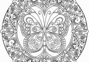 Difficult Mandala Coloring Pages Printable butterfly Mandala Design Patterns Pinterest