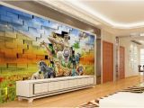 Digital Printing Wall Murals Großhandel Benutzerdefinierte Digital Print Wallpaper 3d Stereo Afrikanische Tierwelt Wohnzimmer Schlafzimmer Hintergrund Wanddekoration Wandbild