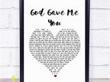 Digitally Printed Wall Murals Amazon God Gave Me You Heart song Lyric Wall Art Quote