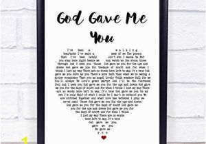 Digitally Printed Wall Murals Amazon God Gave Me You Heart song Lyric Wall Art Quote