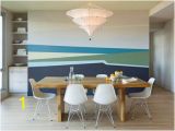 Dining Room Wall Mural Ideas Modern Dining Room with Abstract Wall Mural