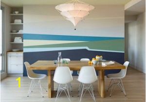 Dining Room Wall Mural Ideas Modern Dining Room with Abstract Wall Mural